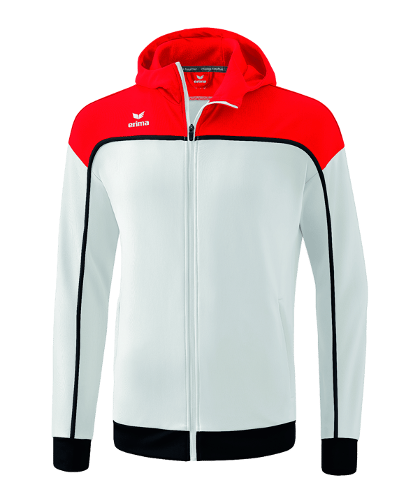 Erima Change by Kapuzenjacke Kids Weiss Rot - weiss