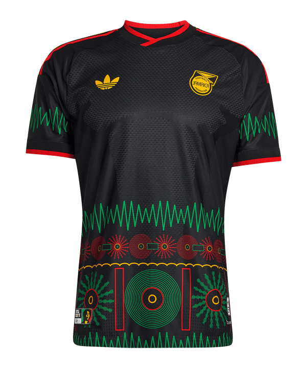 adidas JFF Jamaika Authentic Trikot Away WM 2026 Schwarz - schwarz