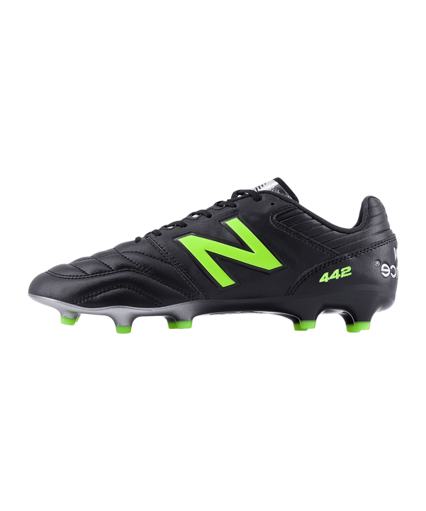 New Balance 442 Pro v2 FG Lime Light Schwarz - schwarz