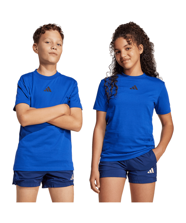 adidas T-Shirt Kids Blau - blau