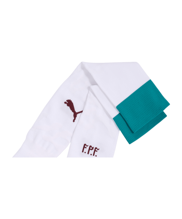 PUMA FPF Portugal Striped Strumpfstutzen Away WM 2026 Weiß F02 - weiss