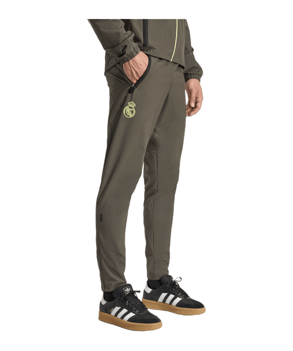 adidas Real Madrid Vis Tech Travel Jogginghose Grau - grau