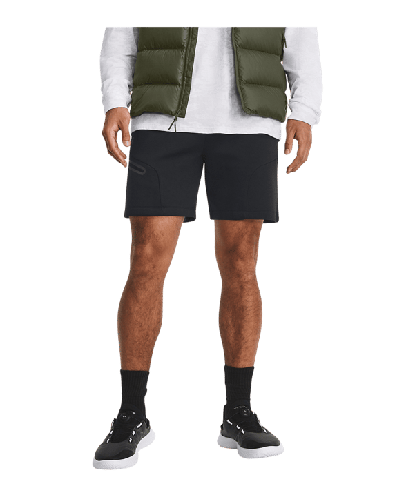 Under Armour Unstoppable Fleece Short Schwarz F001 - schwarz