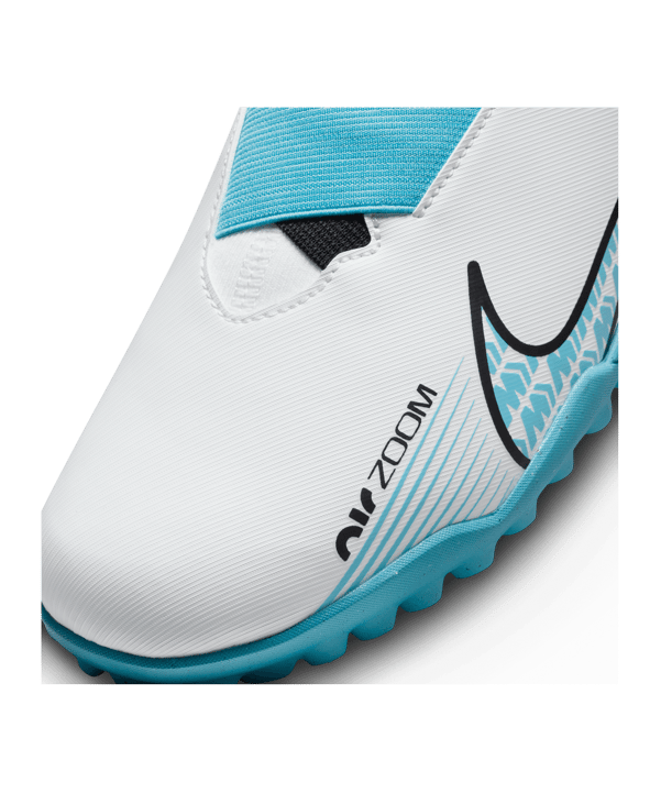 Nike Jr Air Zoom Mercurial Vapor XV Academy TF Blast Kids Weiss Blau Pink F146 - weiss