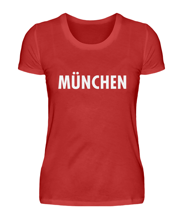 Damen T-Shirt "München" Rot - rot