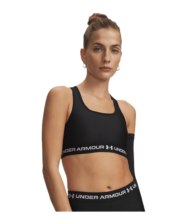 Under Armour Crossback Mid Sport-BH Damen Schwarz F011 - schwarz