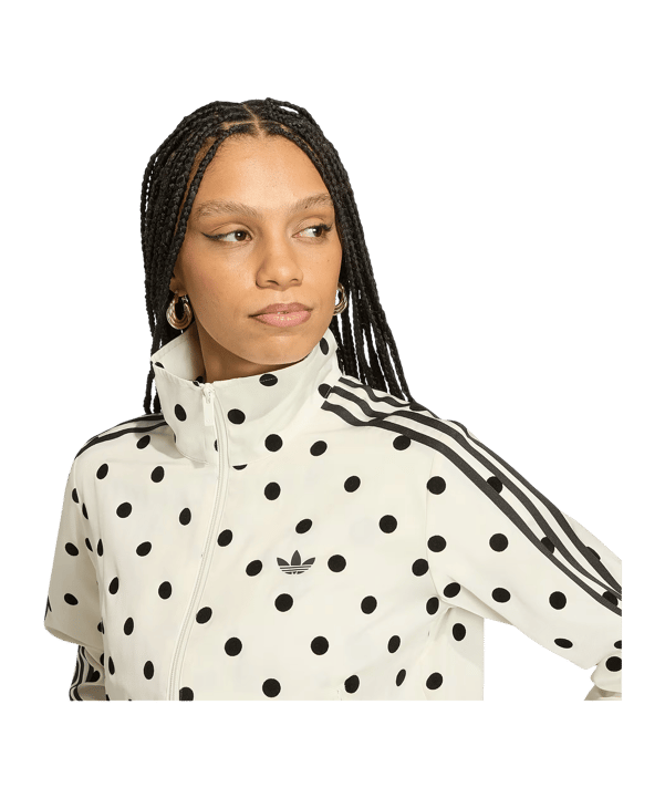 adidas Originals Satin Polka Dots Jacke Damen Weiß - weiss