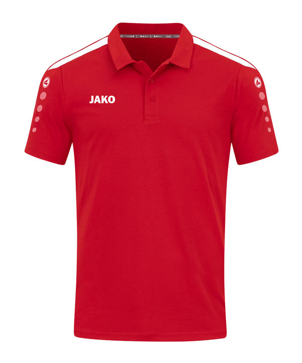 JAKO Power Poloshirt Kids Rot Weiss F100 - rot