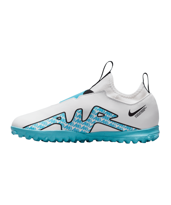 Nike Jr Air Zoom Mercurial Vapor XV Academy TF Blast Kids Weiss Blau Pink F146 - weiss