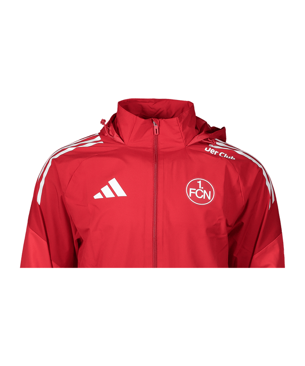 adidas 1. FC Nürnberg Regenjacke Rot - rot