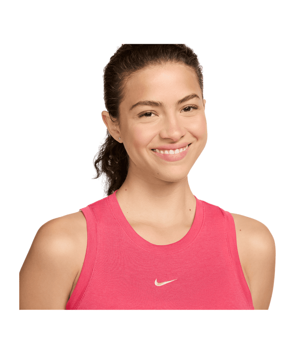 Nike Essential Rib Crop Tanktop Damen Pink F629 - rosa