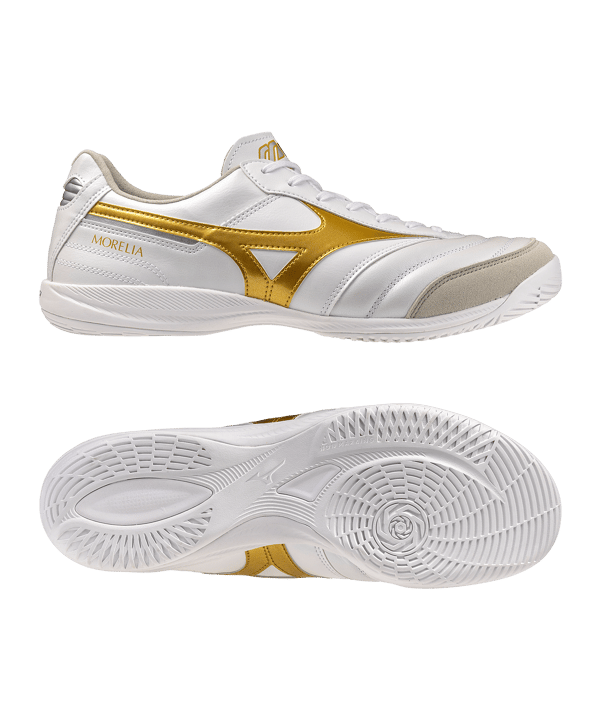 Mizuno Morelia Sala Elite IN Bright Gold Weiß F50 - weiss