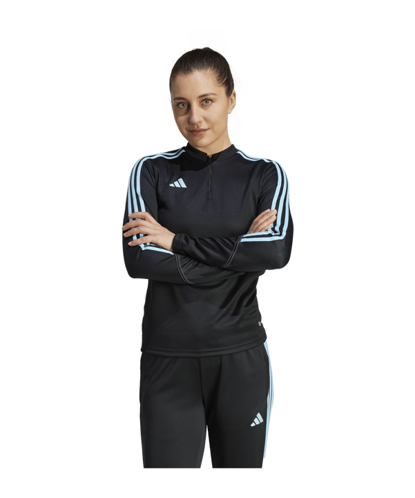 adidas Tiro 23 Club Trainingstop Damen Schwarz Schwarz Blau - schwarz