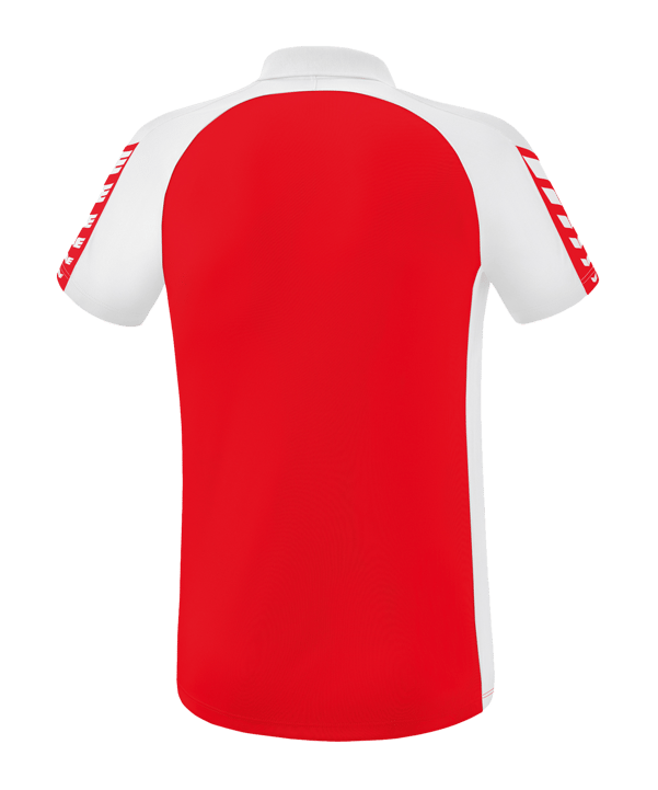 Erima Six Wings Poloshirt Rot Weiss - rot