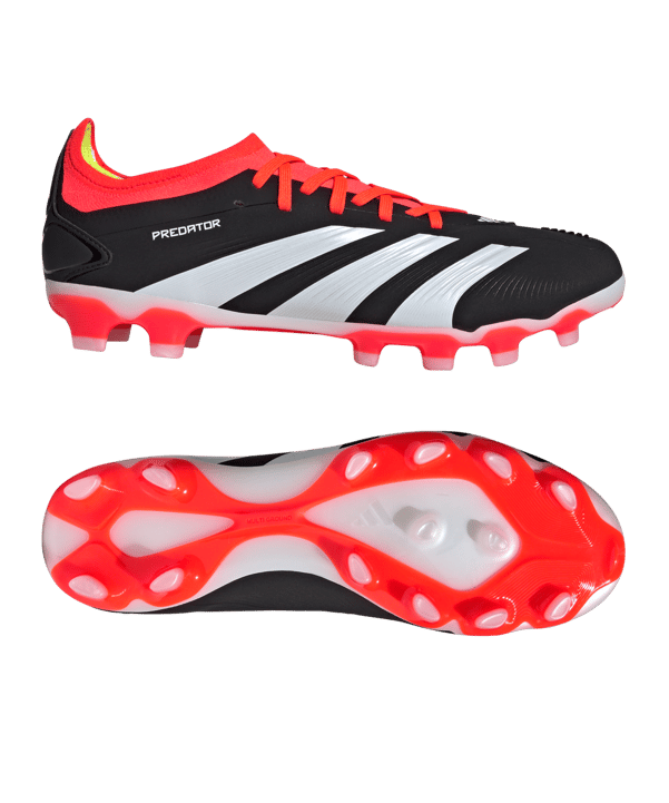 adidas Predator Pro MG Solar Energy Schwarz Weiss Rot - schwarz