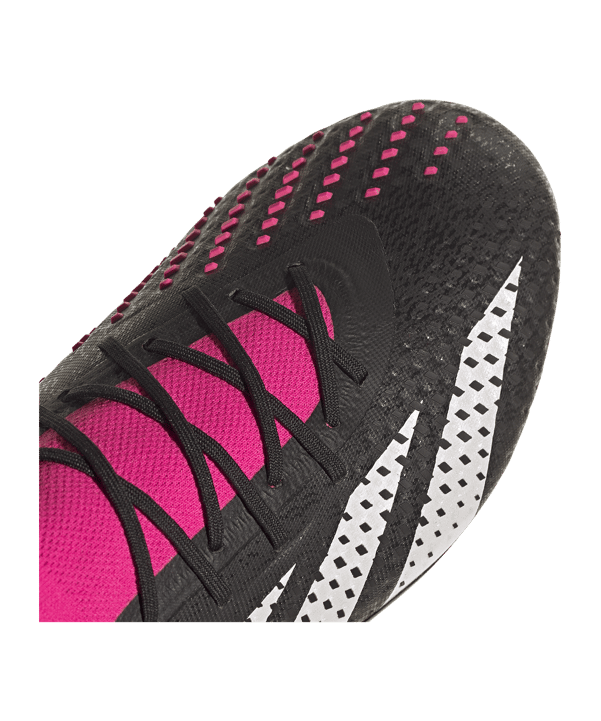 adidas Predator Accuracy.1 L FG Own Your Football Schwarz Weiss Pink - schwarz