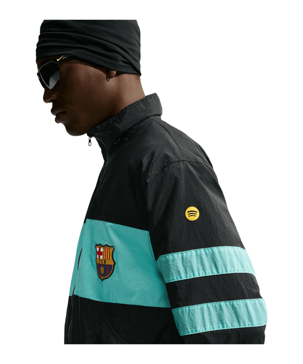 Nike FC Barcelona Repel I96 Track Jacke Schwarz F010 - schwarz