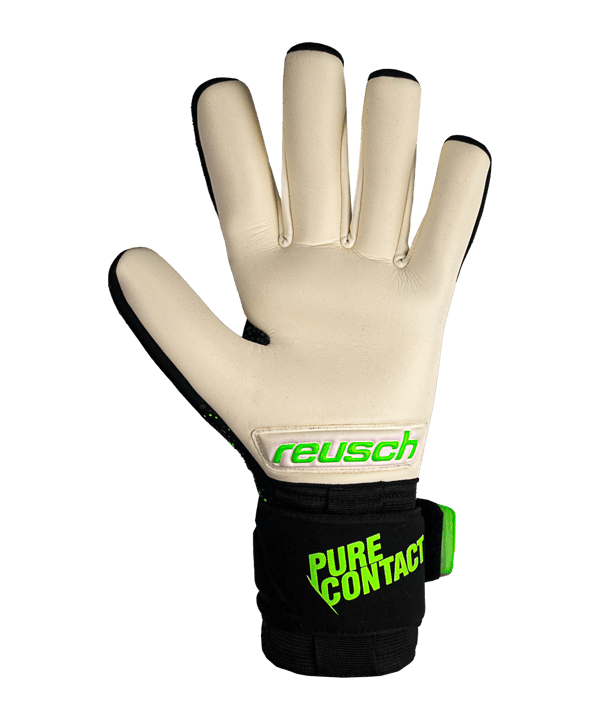 Reusch Pure Contact Gold Torwarthandschuh Schwarz Grün F7781 - schwarz
