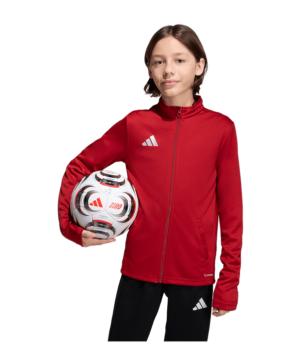 adidas Entrada 26 Trainingsjacke Kids Rot - rot