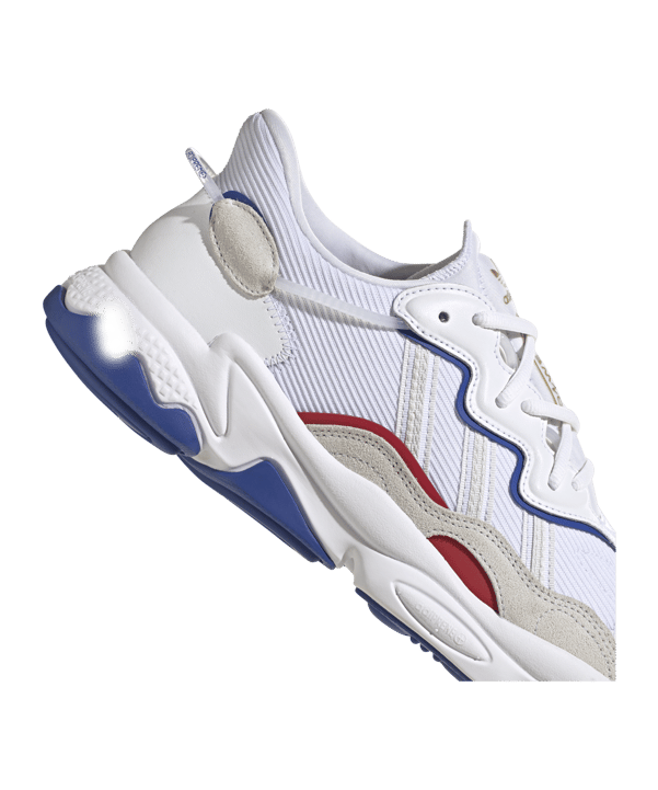 adidas Originals Ozweego Weiss Blau Rot - weiss