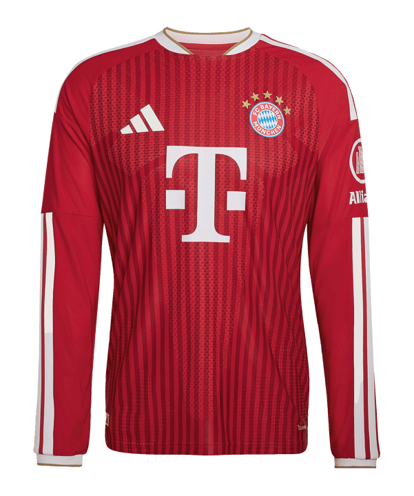 adidas FC Bayern München Authentic Trikot Langarm Home 2026/2027 Rot - rot