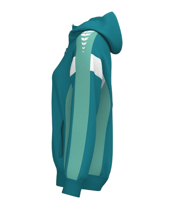 Erima Celebrate 125 Kapuzenjacke Damen Blau Ftahitianbluemint - blau