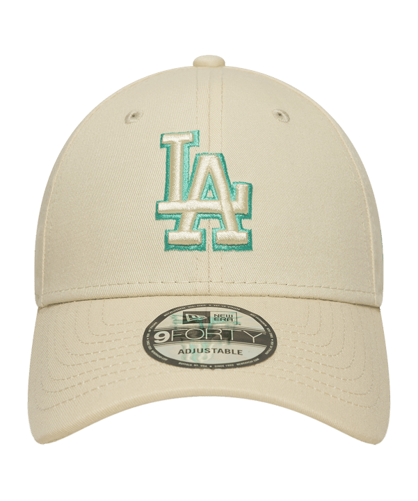New Era MLB Los Angeles Dodgers Team Outline 9Forty Cap Beige - beige