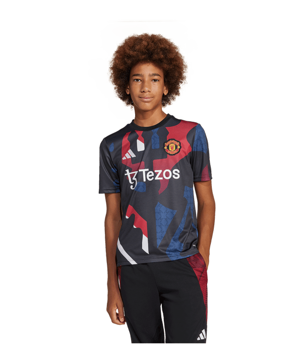 adidas Manchester United Prematch Shirt 2024/2025 Kids Schwarz - schwarz