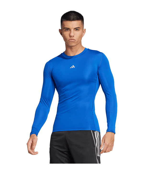 adidas Techfit Longsleeve Blau