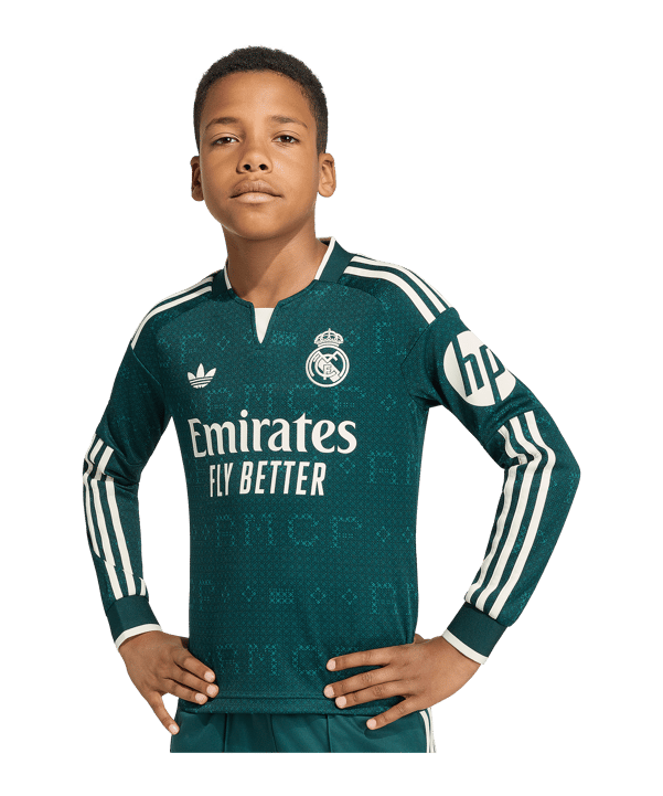 adidas Real Madrid Maillot à manches longues Away 2026/2027 Enfants Vert - vert