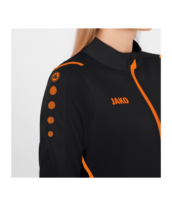 JAKO Challenge Polyesterjacke Damen Orange F807 - schwarz