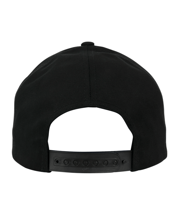 Merch 5 Panel Curved Snapback Cap Schwarz - schwarz