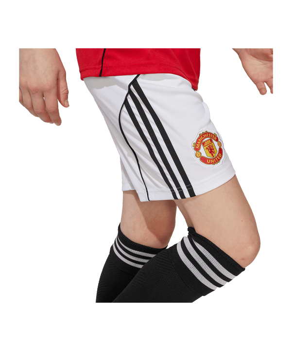 adidas Manchester United Short Home 2025/2026 Kids Weiß - weiss