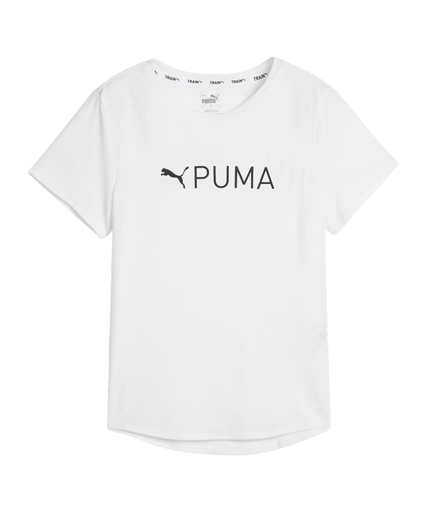 PUMA Fit Logo Ultrabreathe T-Shirt Damen Weiß F52 - weiss
