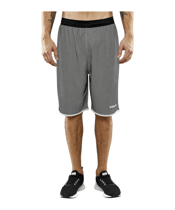 Craft Progress Reversible Basket Short Schwarz - schwarz