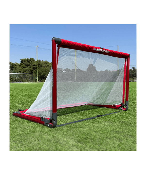 BAZOOKAGOAL ALUMINIUM Teleskoptor | 150x90cm | Mini doel Rood - rood