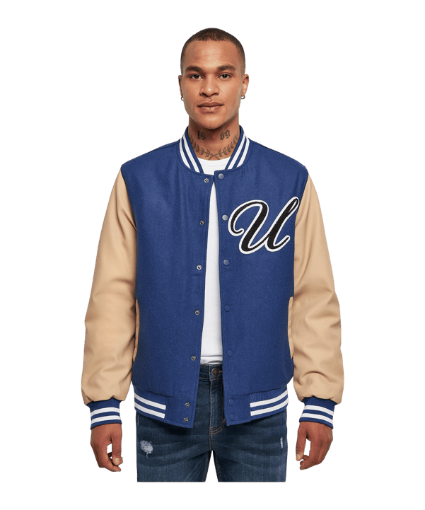 Urban Classic Big U College Jacke Blau - blau
