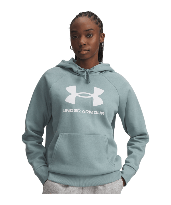 Under Armour Rival Fleece Big Logo Hoody Damen Grün F323 - gruen