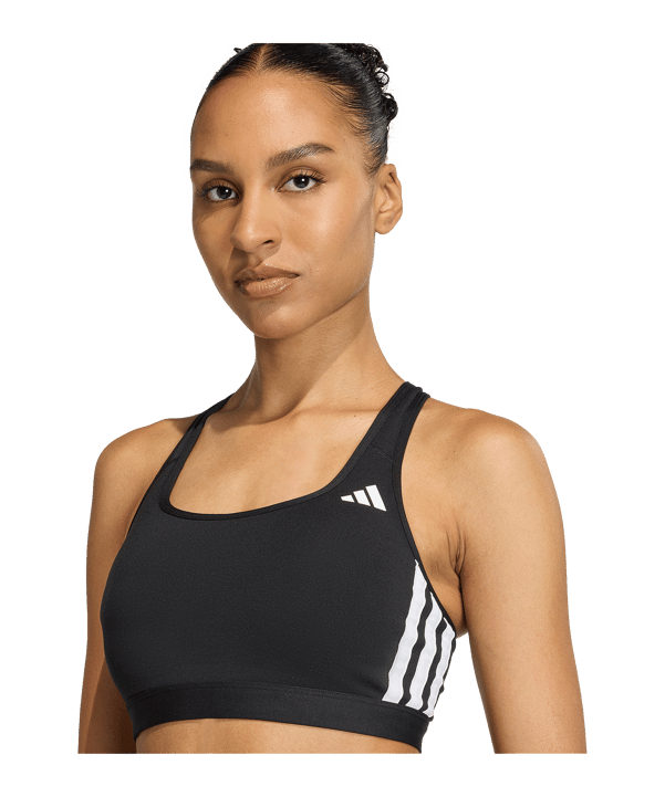 adidas Optime Essentials Workout Sport-BH Damen Schwarz - schwarz