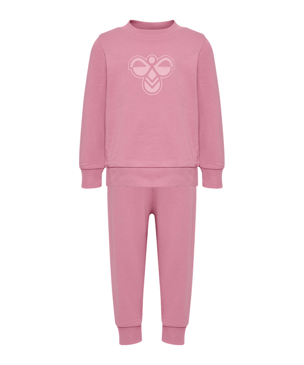 Hummel Mini Jersey Crewsuit Bee Trainingsanzug Kids Rosa F3203 - rosa