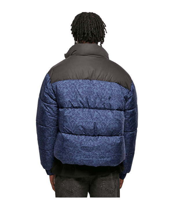 Urban Classic AOP Retro Puffer Jacke Blau - blau