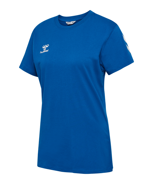 Hummel Go 2.0 Chevron T-Shirt Damen Blau F7045 - blau