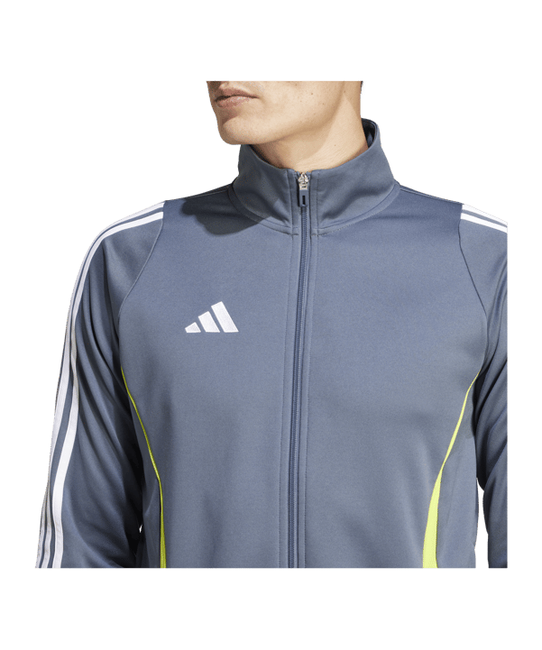 adidas Tiro 24 Trainingsjacke Grau Gelb - grau