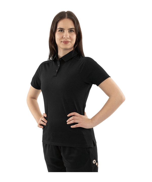 JAKO Uni Polo Damen Schwarz F800 - schwarz