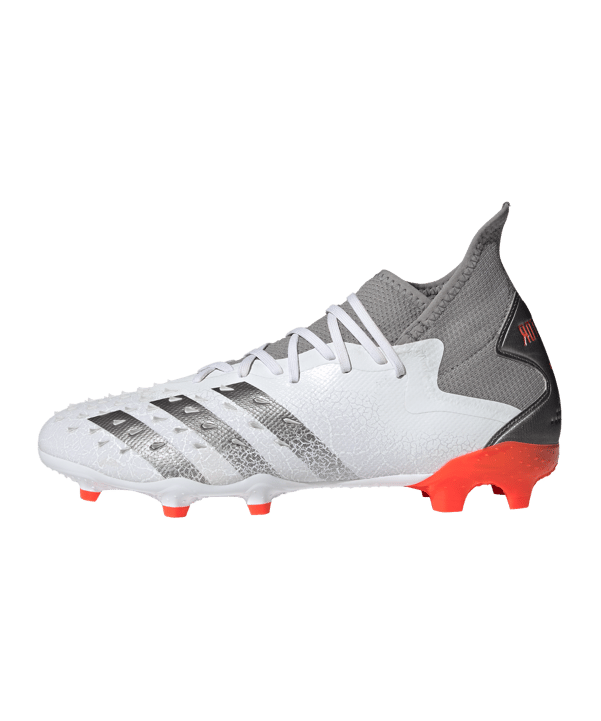 adidas Predator FREAK.2 FG White Spark Weiss Grau Rot - weiss