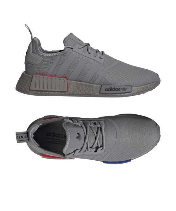 adidas Originals NMD R1 Grau Rot - grau