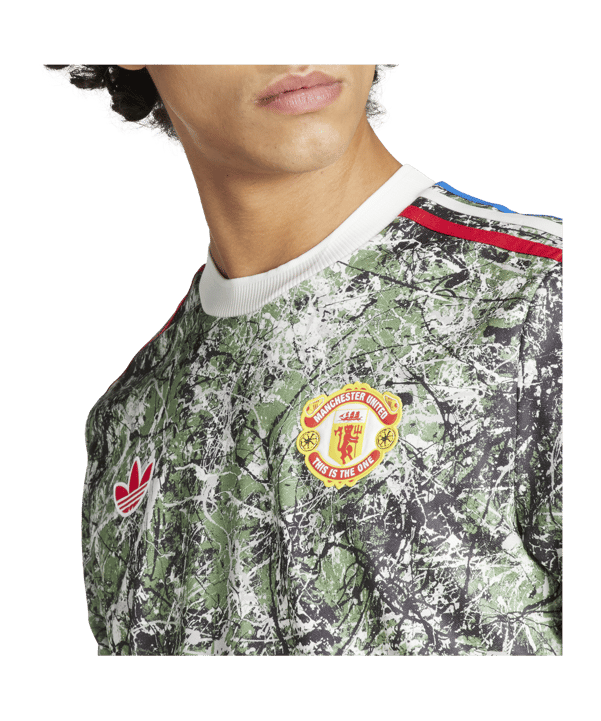 adidas Manchester United Stone Roses T-Shirt Mehrfarbig - mehrfarbig