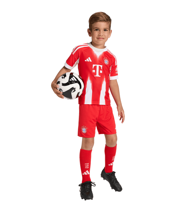 adidas FC Bayern München Mini Trikot Set Home 2025/2026 Kids Rot - rot