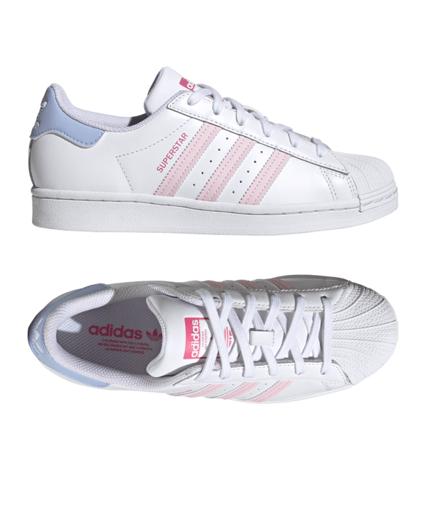 adidas Originals Superstar Damen Weiss Pink - weiss