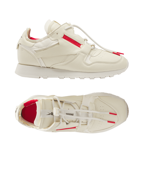 Reebok Classic Vegan Beige Rot Schwarz Laufschuh - beige